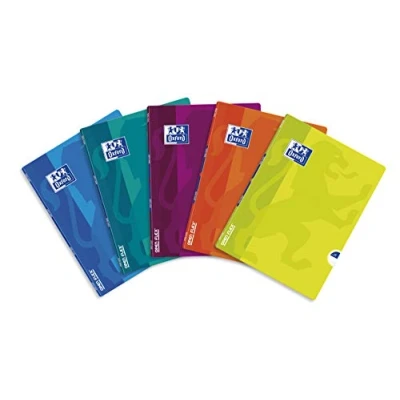 Imagen de Oxford OPENFLEX 400026713 Cuaderno escolar (A5, 60 hojas, rayado, 5 unidades), colores surtidos