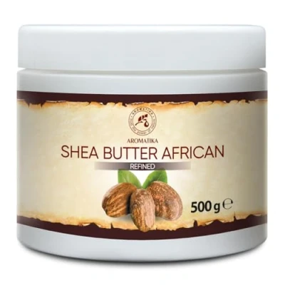 Imagen de Manteca de Karité 500g Puro y Natural Butyrospermum Parkii Shea Butter Africana Hidratante Corporal para Cabello Piel Uñas Labios Cuidado Facial