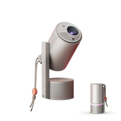 Imagen de XGIMI MoGo 3 Pro Proyector Mini 1080P, Google TV con Netflix bajo Licencia, Soporte Ajustable, Portátil Compatible Baterías Externas, 450 ISO Lúmenes, ISA 2.0, 2x5W Harman Kardon