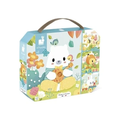 Imagen de Janod 4 Animales Evolutivos 6 9 12 16 Piezas Puzzle Progresivo Juguetes Educativos para desarrollar la Paciencia y destreza Made in France A Partir de 24 Meses J02552, Multicolor (JURATOYS J02552)