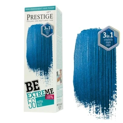 Imagen de Vip&#039;s Prestige Be Extreme Tóner Semipermanente para el cabello Color 56 Ultra Azul Pigmento Puro Da a Cabellos Decolorados o Canosos Sin Amoniaco, Parabenos y PPD