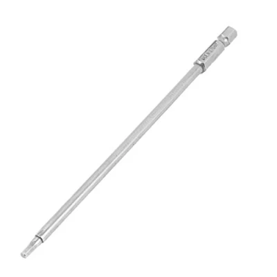 Imagen de sourcing map puntas de Destornillador hexagonal 150mm longitud Varilla 1/4&quot; 3mm H3 insertar