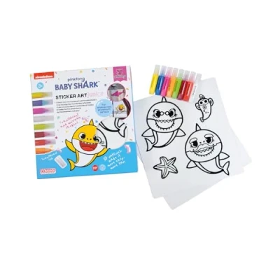 Imagen de Sticker Art Junior: Baby Shark Pegatinas de Gel para ventanas y superficies planas