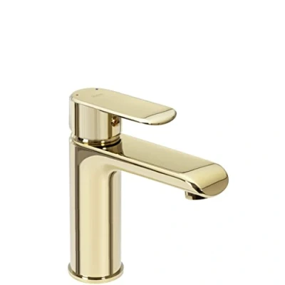 Imagen de Rea BLOOM GOLD Grifo de LAVABO BAJO Mezclador baño latón monomando lavado a mano ajustable en frío y caliente (dorado)