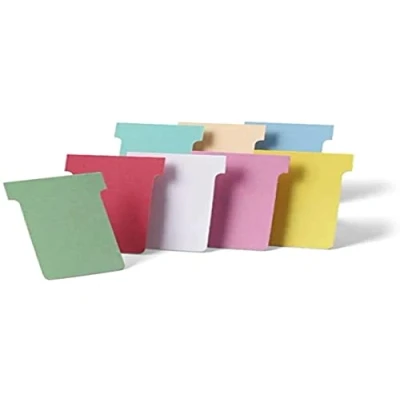 Imagen de Nobo Tarjetas para Planificador en Forma de T, Blanco, Tamaño 2, Pack 100 Recambios Planificar, Industrial Pared Oficina, 2002009