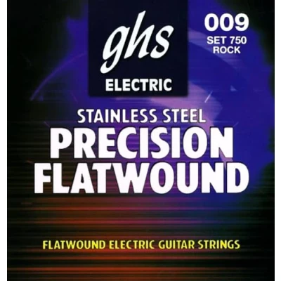 Imagen de GHS 750 Precisión Flatwound Rock n Roll Cadena establecen para guitarra eléctrica