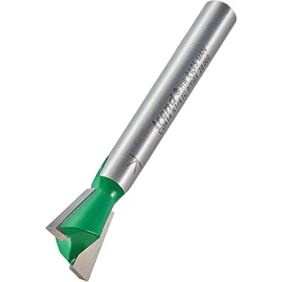 Imagen de Trend CraftPro C041AX1/4TC Broca de corte cola milano, vástago 1/4 pulgadas, diámetro 12,7 mm y espolón 104 grados, punta carburo tungsteno,
