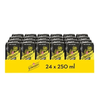 Imagen de Schweppes Tónica Zero, Sin Azúcar ni Calorías Lata, Pack 24 x 25 cl