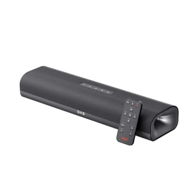 Imagen de OXS Thunder Lite Barra de Sonido para Juegos PC, Altavoz TV con Envolvente Virtual, Tubo Graves, Diseño Compacto, Compatible HDMI/AUX/Optical, Conexión Inalámbrica Bluetooth 5.0