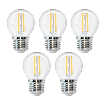 Imagen de Aigostar Bombilla Led Filamento E27,Luz Calida 2700K,720 Lúmenes,6W Equivalente a 50 W,G45 Golf Bombillas,Retro Decorativa,No Regulable, Pack De 5 Uds