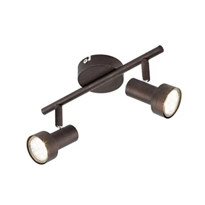 Imagen de Briloner Leuchten de lámpara LED techo, techo con dos focos giratorios y Baren giro, Capacidad: GU10, incluye 2 x 3 W, metal, medidas: 27.5 12 cm, color: cobre envejecido