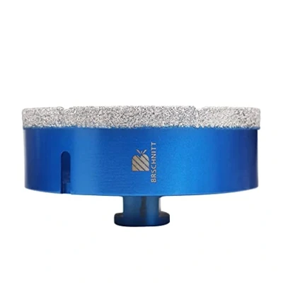 Imagen de Broca de diamante 125 mm, BRSCHNITT 1 pieza M14 Sierra perforadora soldada al vacío para baldosas, gres porcelánico, cerámica, mármol, granito, perforación, adecuada