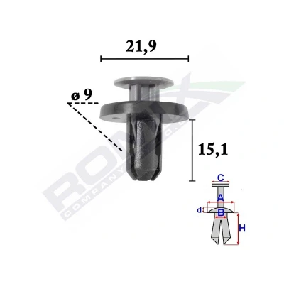 Imagen de ROMIX C70622 Clip, listón LEXUS: NX, TOYOTA: RAV4 III SUV, Auris Hatchback