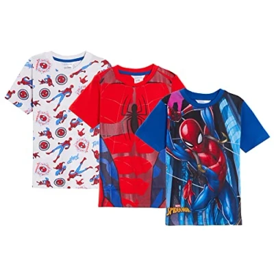 Imagen de Pack de 3 Camisetas Spiderman para niños 4 años (Pack 3).
