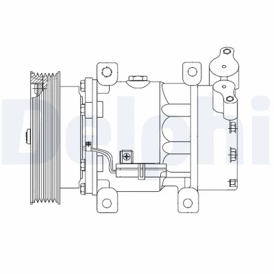 Imagen de DELPHI CS20523 compresor de Aire Acondicionado 6V12 PAG 46 con aceite RENAULT: MEGANE 2, SCENIC 2 Coupe Cabriolet norauto,
