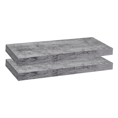 Imagen de WOLTU Estanteria Pared, Estante Flotante, Juego de 2 Pared Madera MDF, para salón, Cocina, Pasillo RG9372grei