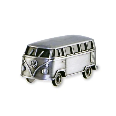 Imagen de BRISA VW Collection Imán en 3D de Mini Modelo T1 Camper Bus para neveraoficina y tablón (Classic Bus/Antique Silver)