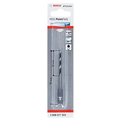 Imagen de Bosch Professional Brocas de vástago hexagonal PointTeQ, para metal, diámetro: 3.5 mm, ¼&quot;, accesorios taladro impacto y atornillador
