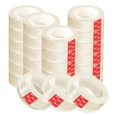 Imagen de Super Mundo Celo cinta adhesiva transparente, 24 rollos, 18 mm x 35m, adhesiva, ideal para oficina y hogar (24 rollos)
