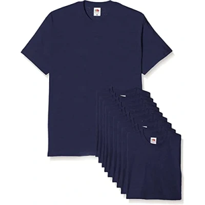Imagen de Fruit of the Loom Original T. Camiseta, Azul Marino, XL (Pack de 10) para Hombre
