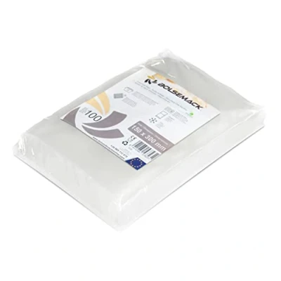 Imagen de Bolsa gofrada envasado al vacio 150x300 mm. (15x30 cm.) 100 Unidades. Compatible con todo tipo de envasadoras domésticas Sin BPA ni ftalatos Bolsas vacío para envasar alimentos
