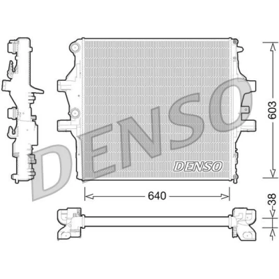 Imagen de DENSO DRM12009 Radiador, refrigeración del motor Aluminio, Plástico 640 440 38 IVECO: Daily 6 Pritsche/Fahrgestell,