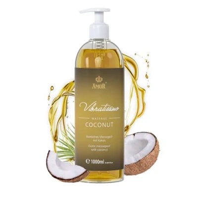 Imagen de “Coconut de Vibratissimo: aceite masaje exótico con coco, afrodisíaco, erótico, 1000 ml