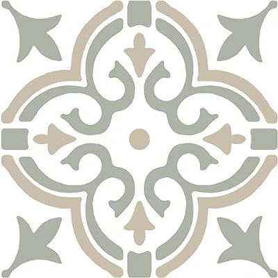 Imagen de d c fix suelo vinilo autoadhesivo Motif de plantilla verde 11 losetas impermeable, decorativo vinilico baldosas azulejos adhesivos PVC para cocina, baño y salón 30x30 cm