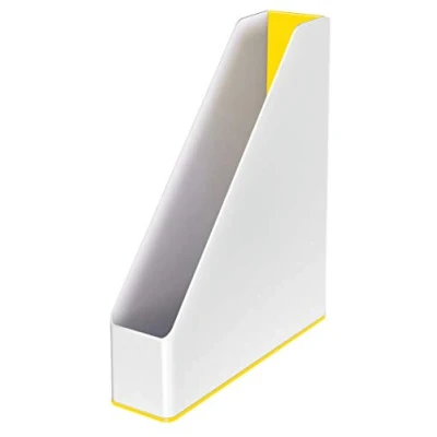 Imagen de Leitz Revistero, A4, Gama WOW, Bicolor, Blanco/Amarillo, 53621016