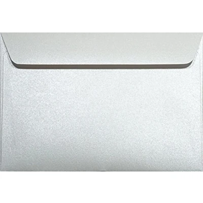 Imagen de Netuno 100 sobres blancos nacarados DIN C6 114x162mm 120g Majestic Marble White engomado solapa recta sin ventana perlados para invitaciones boda Navidad tarjeta carta bautizo dinero bricolaje