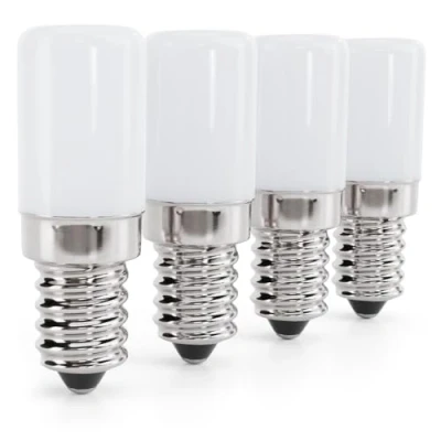Imagen de greate. 4x Bombilla Frigorifico LED E14 2W Bombillas para Frigorifico, Nevera, Máquina de Coser, Campana Extractora, Lámpara Sal con 135 Lúmenes, 6000K y 25.000h Duración