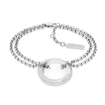Imagen de Calvin Klein Pulsera de cadena para Mujer Colección TWISTED RING Acero inoxidable 35000336