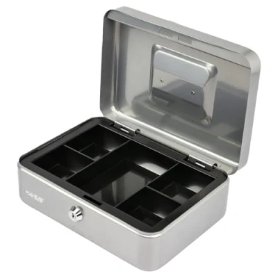 Imagen de HMF 10125 09 Caja de caudales 25 x 18 9,5 cm, plata