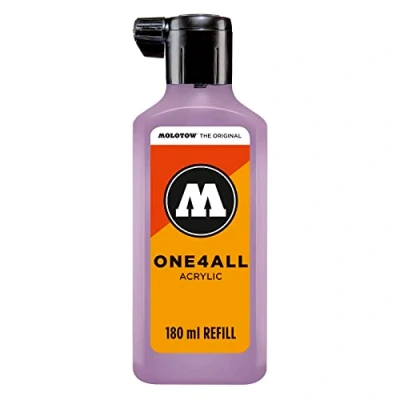 Imagen de Molotow MO692201 ONE4ALL Tinta de recarga para marcador permanente (180 ml, 1 unidad), color lila pastel