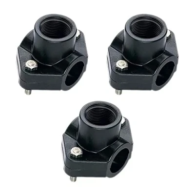 Imagen de Collarín de riego 50mm y salida rosca 3/4&quot; [PACK 3] Empalme para riego, aspersores, difusores o goteo. tubería PVC Polietileno 50mm.