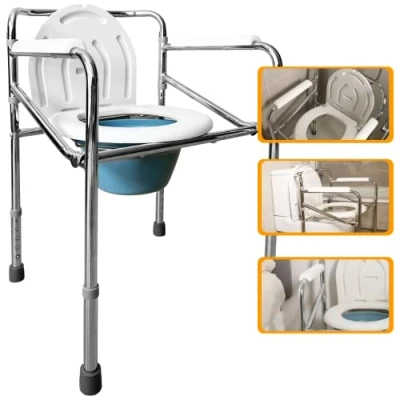 Imagen de OrtoPrime Silla WC Personas mayores CONFORT ORINAL Portátil con Bidet Acoplable Inodoro adultos Ducha Baño Ancianos
