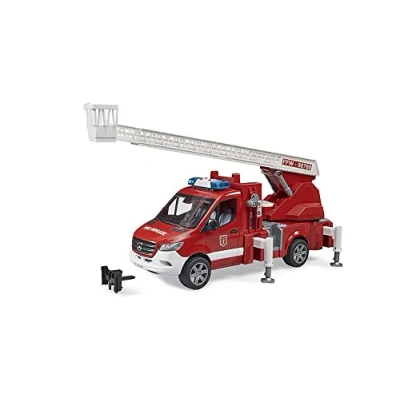 Imagen de bruder 02673 Mercedes Benz Sprinter Bomberos con Bomba de Escalera Pivotante y Módulo Luz Sonido 1:16 Vehículo intervención, bworld, extinción incendios, Bombero