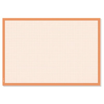 Imagen de SIGEL HO270 Vade sobremesa de papel, milimetrado, 59.5 x 41 cm, naranja, 30 hojas