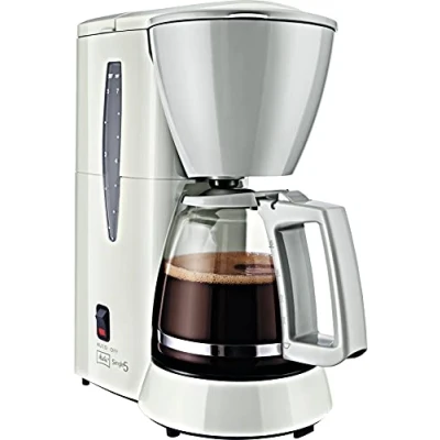 Imagen de Melitta Cafetera de filtro con jarra vidrio, Para 5 tazas café, Single 5, Blanco, M720 1/1