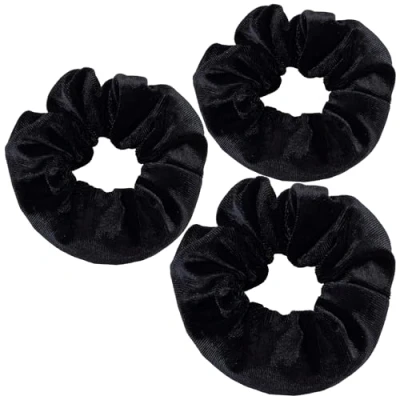 Imagen de Evergreen Labs Secret Scrunchies Coleteros para el pelo con escondite de dinero y caja fuerte oculta, accesorios viaje mujeres, 3 unidades