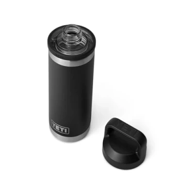 Imagen de YETI Rambler Botella con tapón Chug, Negro, 18 oz (532 ml)