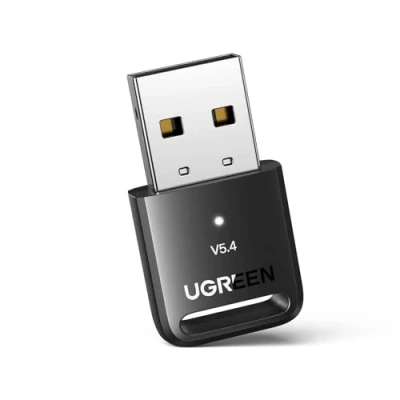 Imagen de UGREEN Bluetooth 5.4 USB Adaptador PC Dongle Adapter Compactible con Mando de PS5 PS4 Switch Auriculares Teclado Ratón Altavoces, Conector para Windows 11 10 8.1