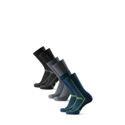 Imagen de Danish Endurance LONG Distance Running CREW 3 PACK Calcetines de deporte, Hombre, Talla: 35 38, Multicolor black grey navy