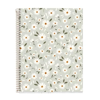 Imagen de Miquelrius Notebook A4 (210 x 297 mm), Cuadrícula 5 mm, 100 Hojas de 70 g/m², Cubierta cartón color verde, 4 Franjas color, Espiral cobre, Colección Spring Flowers, Flores