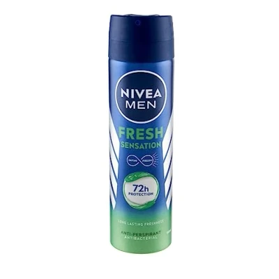 Imagen de NIVEA MEN Fresh Sensation spray de 1 x 150 ml, desodorante para hombre en una protección hasta 72 h, con tecnología INFINIFRESH, antitranspirante sin