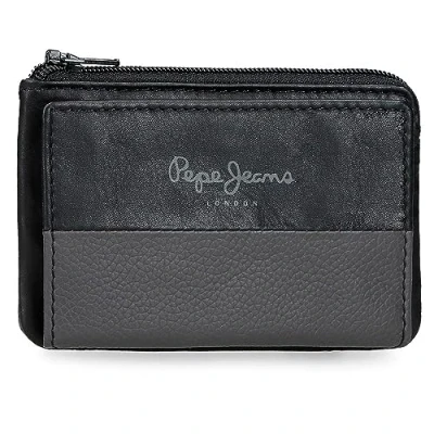 Imagen de Pepe Jeans Dual Monedero Negro 11x7x1,5 cms Piel