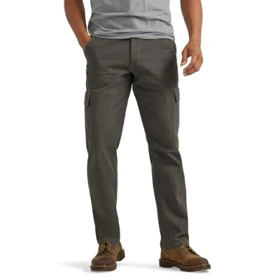 Imagen de Wrangler Authentics Pantalón Cargo de Sarga Ajuste Relajado (Logan) Informales, Verde Oliva, 38W/34L para Hombre