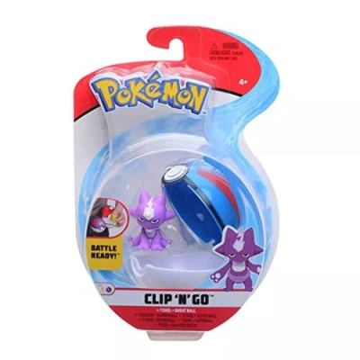 Imagen de Pokémon Clip &#039;N&#039; Go Toxel y Poké Ball Contiene 1x Figura de 5 cm Dive Nueva Ola 2021 Licencia Oficial
