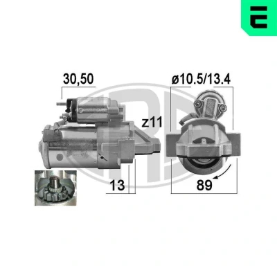 Imagen de ERA 221024 Motor de arranque 14 2,2 11 FORD: Transit Custom V362 Furgón, V363 Camión plataforma / Chasis