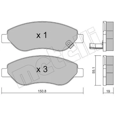 Imagen de Juego de pastillas METELLI 22 0777 0
